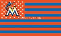 Miami Marlins Flag-3x5 FT Banner-100% polyester-2 Metal Grommets by flagsshop
