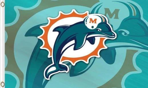 Miami Dolphins Club US Flag 3X5 Ft Polyester Banner USA 90x150cm by flagsjustdoit
