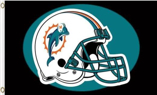 Miami Dolphins Helmet Black Flag 3X5 Ft Polyester Banner USA 90x150cm by flagsjustdoit