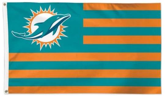 Miami Dolphins Team Flag 3X5 Ft Polyester Banner USA 90x150cm by flagsjustdoit