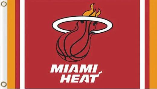 Miami Heat Club Red Sport Flag 3X5Ft Polyester Banner USA Digital Print by flagsjustdoit