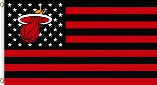 Miami Heat Star Flag 3X5Ft Polyester Banner USA Digital Print by flagsjustdoit