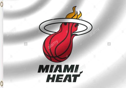 Miami Heat White Flag 3X5Ft Polyester Banner USA Digital Print by flagsjustdoit