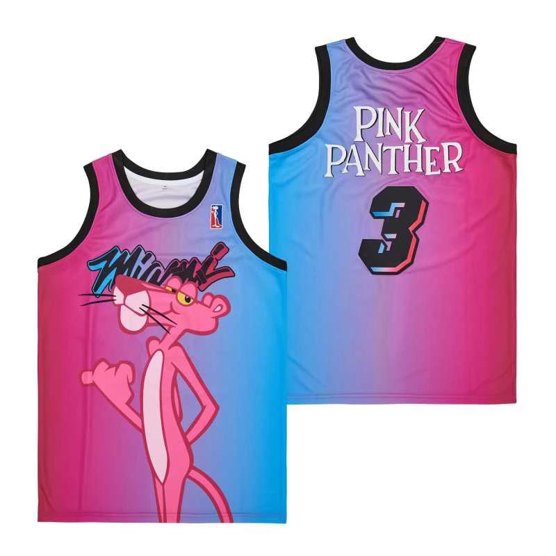 Miami Heat #3 Pink Panther Movie Basketball Jersey by My store basketball