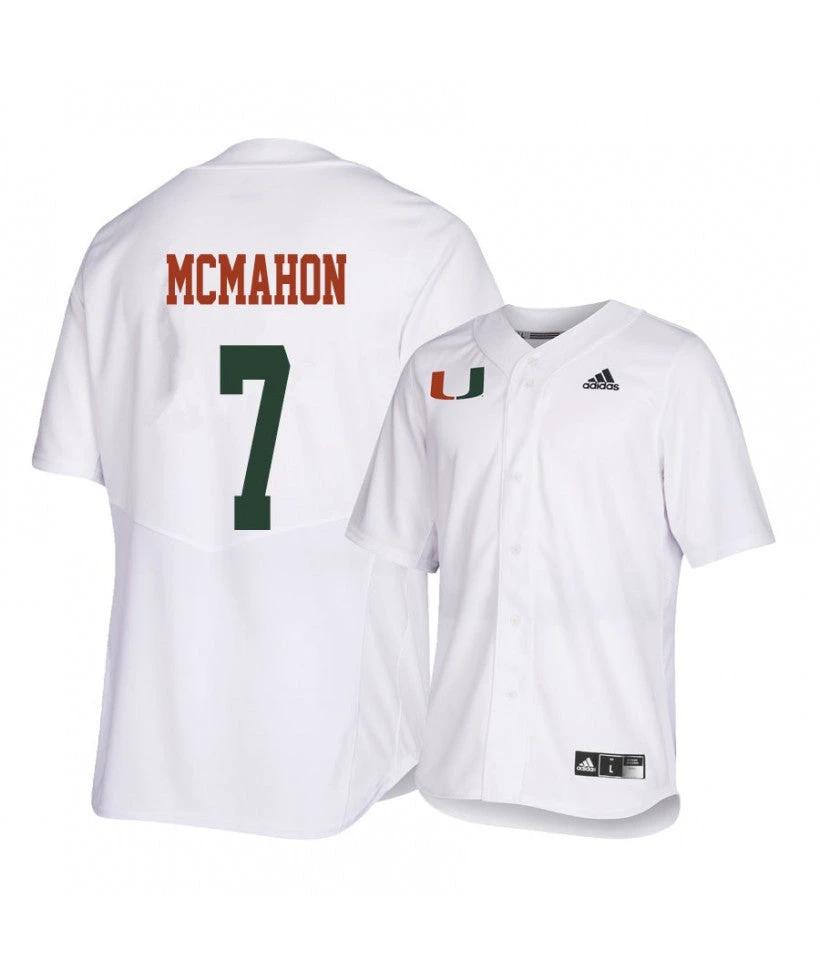 Miami Hurricanes 7 Chris Mcmahon White College Baseball Jersey by My Store