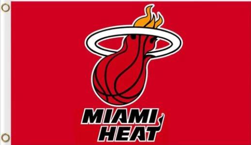 Miami Marlins Miami Heat flag 3X5Ft Banner USA Polyester with Brass Grommets by flagsjustdoit