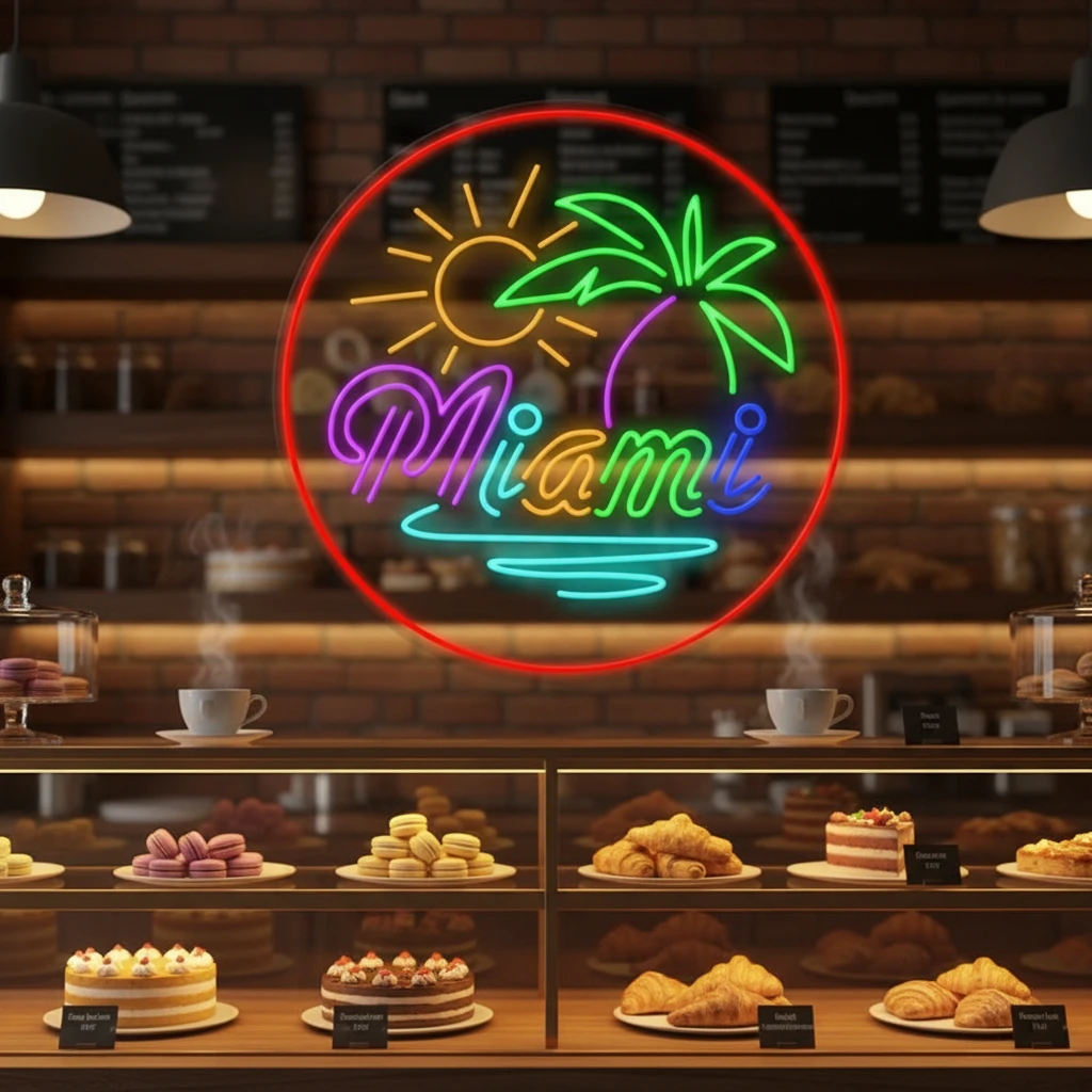 "Miami Beach Bar" LED Neon Sign by Neonchics Signs