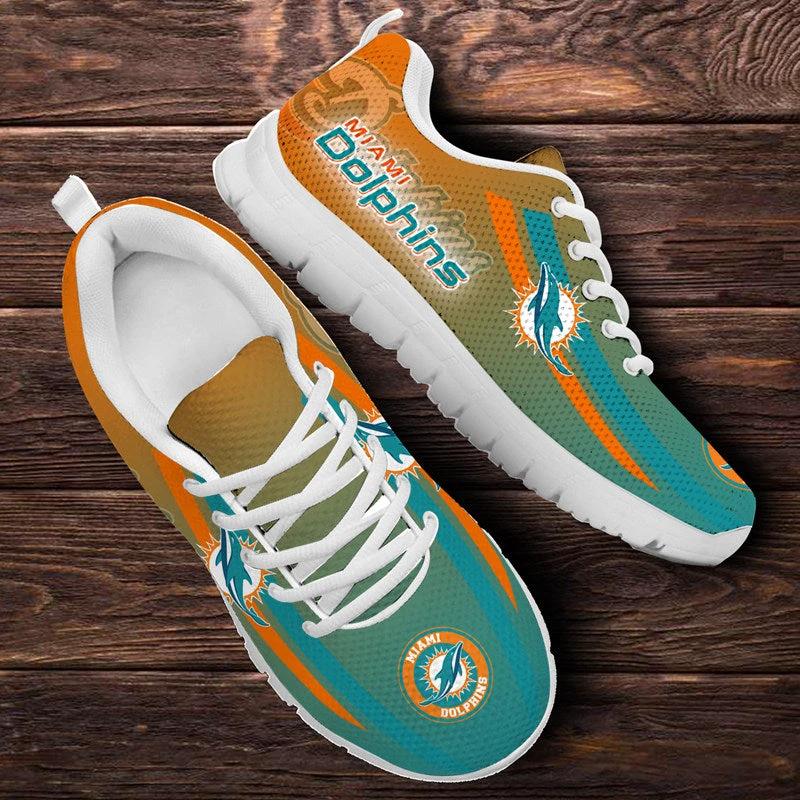 Miami Dolphins Black Sport Sneaker NLF Sneakers Shoes by Crocs