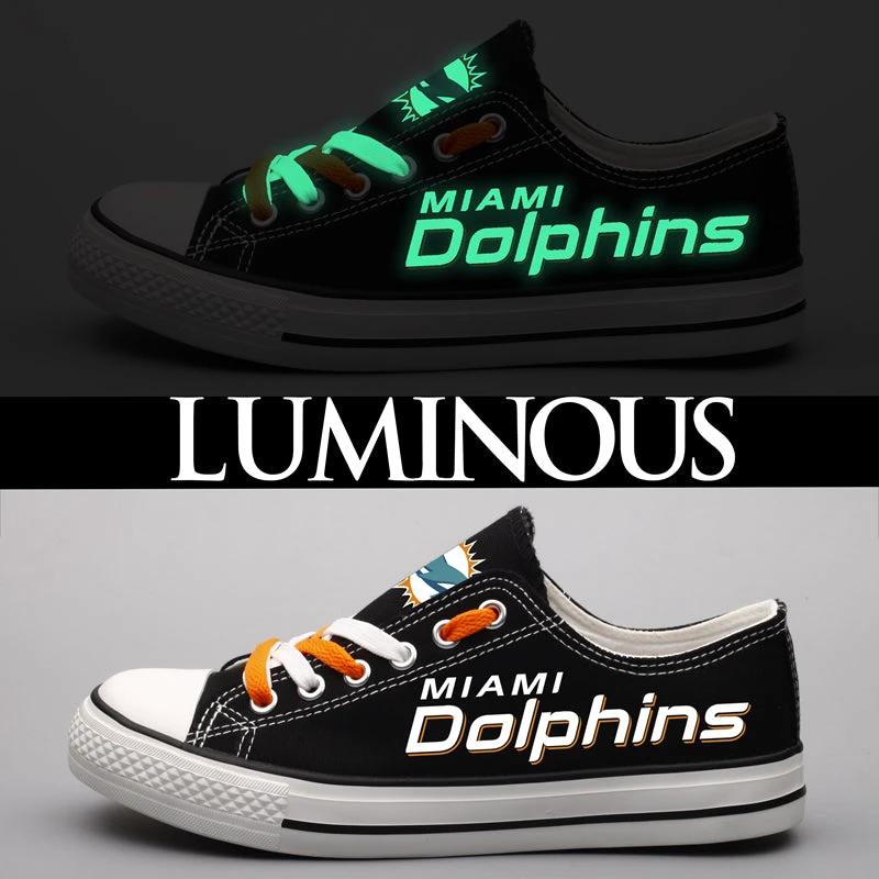Miami Dolphins Low Top Canvas Sport Sneakers Shoes For Men Women Fans by Crocs