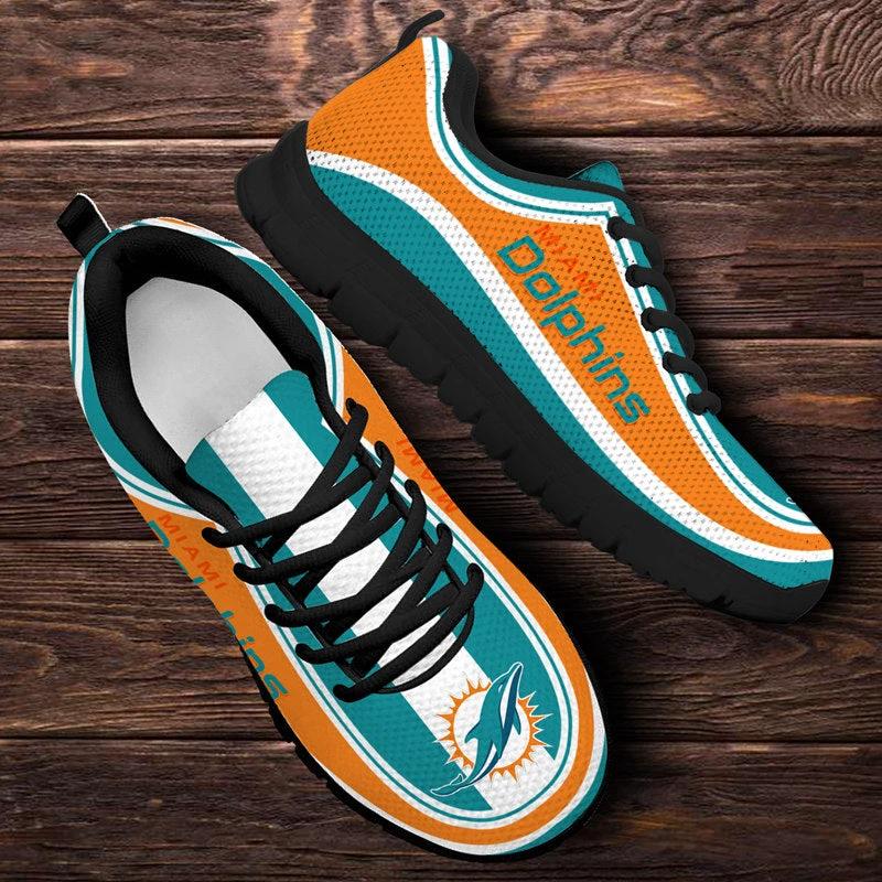Miami Dolphins Black Sport Sneaker NLF Sneakers Shoes by Crocs