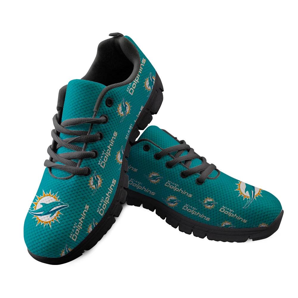Miami Dolphins Black Sport Sneaker NLF Sneakers Shoes by Crocs