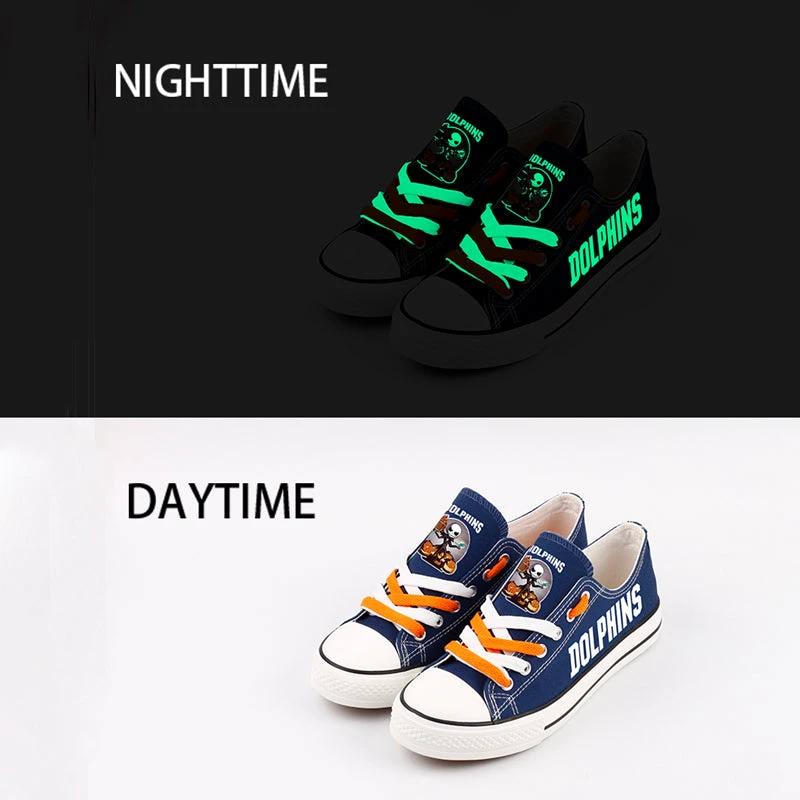 Miami Dolphins Low Top Canvas Sport Sneakers Shoes For Men Women Fans by Crocs