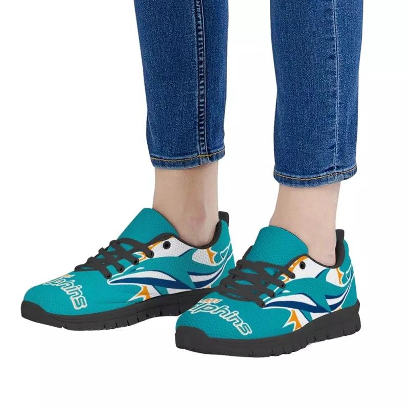 Miami Dolphins Black Sport Sneaker NLF Sneakers Shoes by Crocs