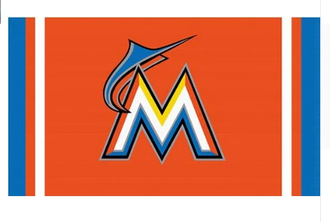 Miami Marlins Flag-3x5 FT Banner-100% polyester-2 Metal Grommets by flagsshop
