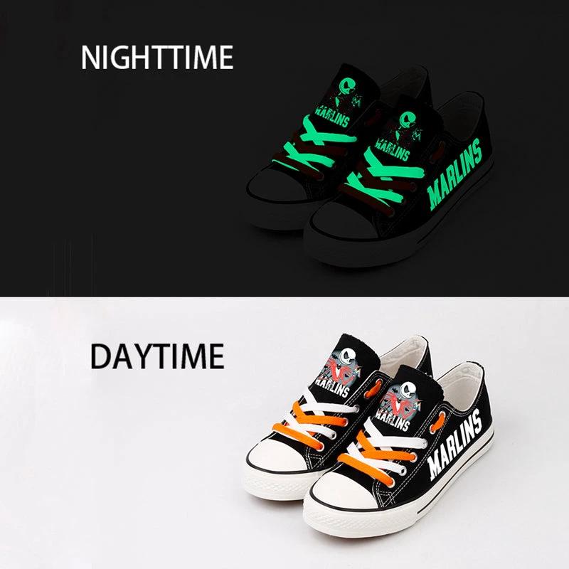 Miami Marlins Limited Print Low Top Canvas Shoes Sport Sneakers For Men Women Fans by Crocs