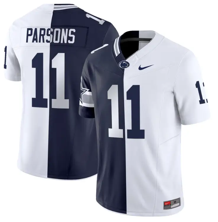 Micah Parsons Jersey #11 Penn State Nittany Lions Split Vapor Football by NCAA Football Jersey