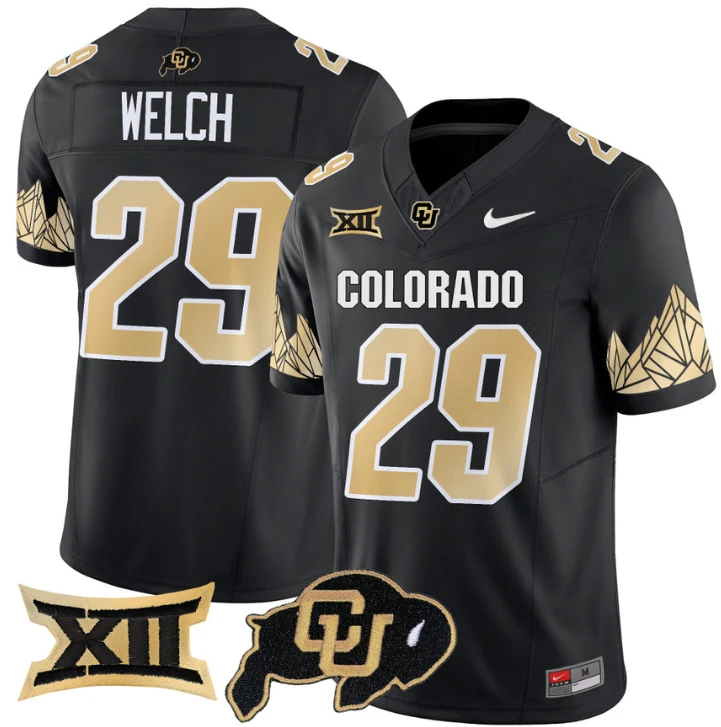 Micah Welch Jersey #29 Colorado Buffaloes Vapor Limited Football Black by My Store