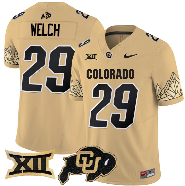 Micah Welch Jersey #29 Colorado Buffaloes Vapor Limited Football Gold by My Store