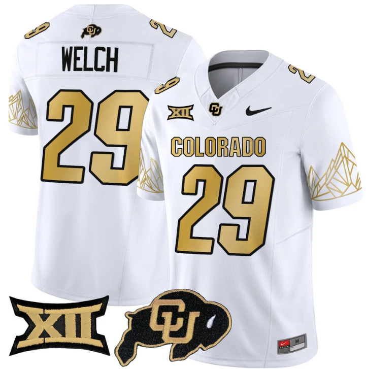 Micah Welch Jersey #29 Colorado Buffaloes Vapor Limited Football White Limited by My Store
