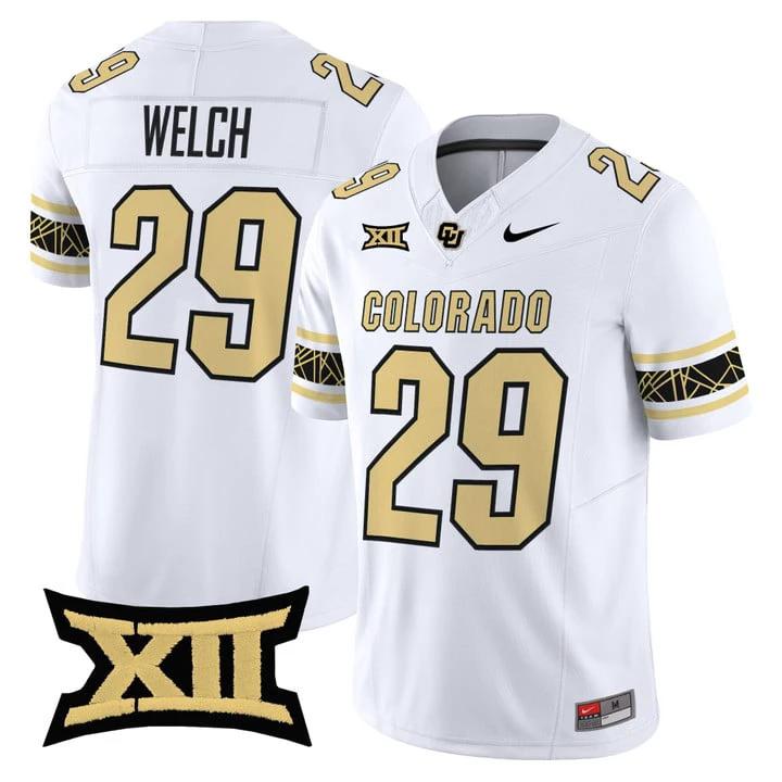 Micah Welch Jersey #29 Colorado Buffaloes 2025 Vapor Limited V2 Stitched by My Store NCAA Football Jerseys