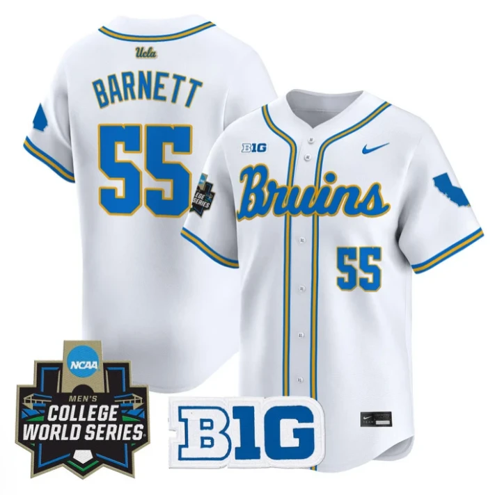 Michael Barnett Jersey #55 UCLA Bruins 2025 World Series Stitched White by My Store