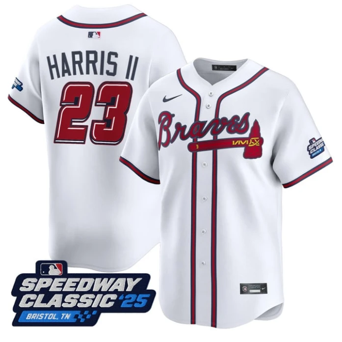 Michael Harris II Jersey #23 Atlanta Braves Speedway Classic Stitched White by My Store