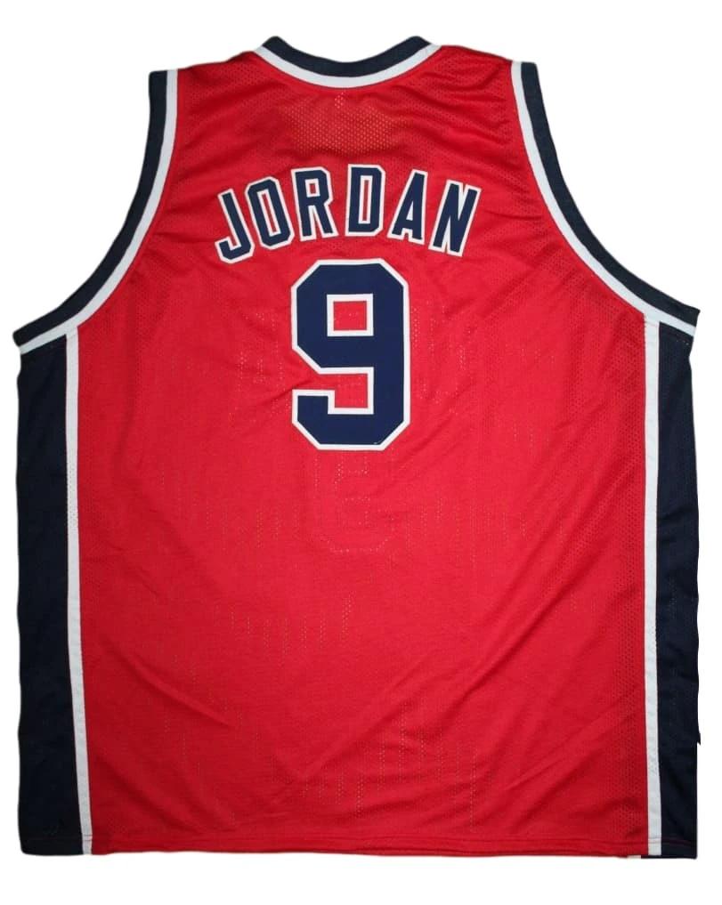 Michael Jordan Jersey #9 Team USA Basketball Red by My store basketball