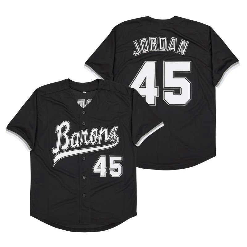 Michael Jordan Mirmingham Barons Baseball Jersey Black by My Store