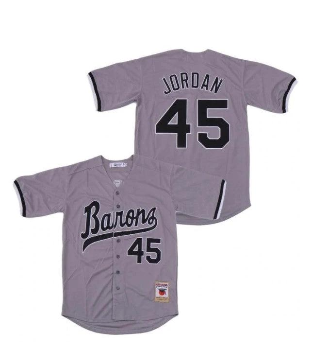 Michael Jordan Mirmingham Barons Baseball Jersey Grey by My Store