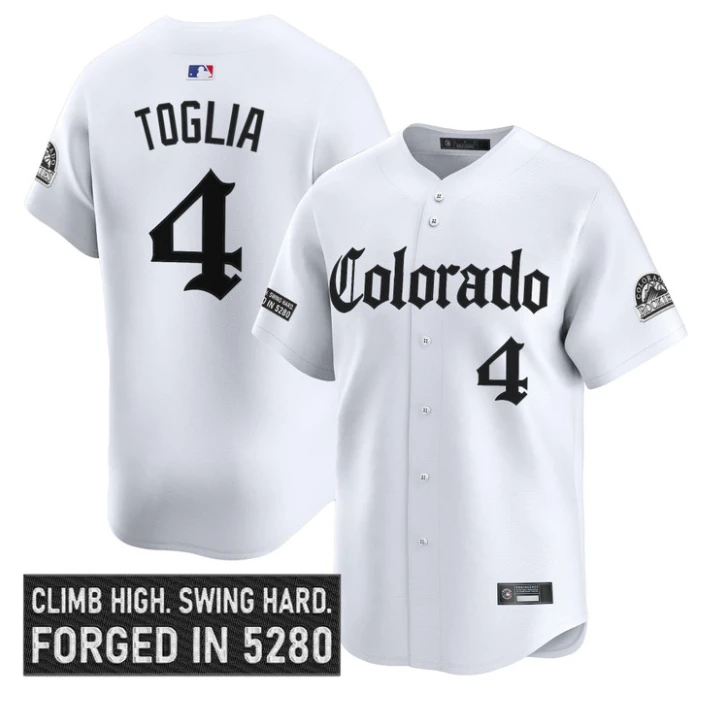 Michael Toglia Jersey #4 Colorado Rockies Gothic Mile High Shadows Edition White by My Store