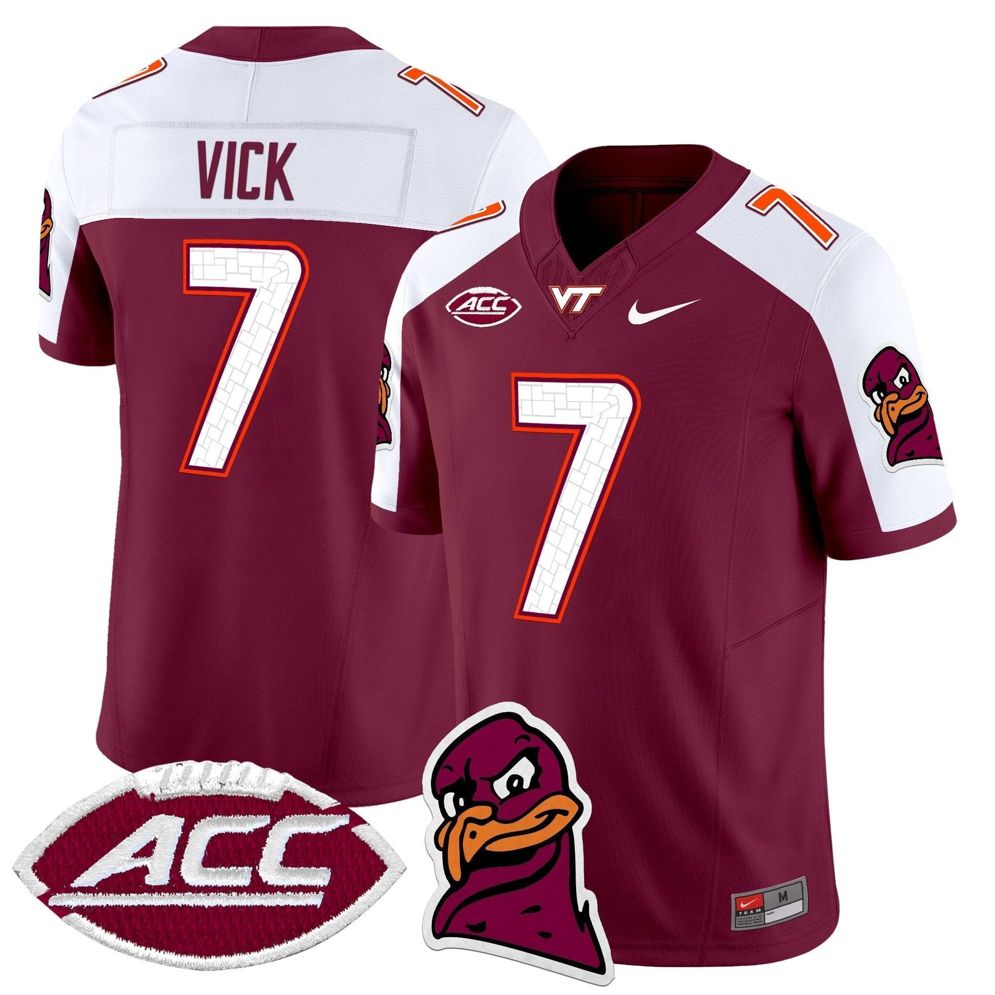 Michael Vick Jersey #7 Virginia Tech Hokies 2025 Stitched Maroon Alternate by NCAA Football Jersey