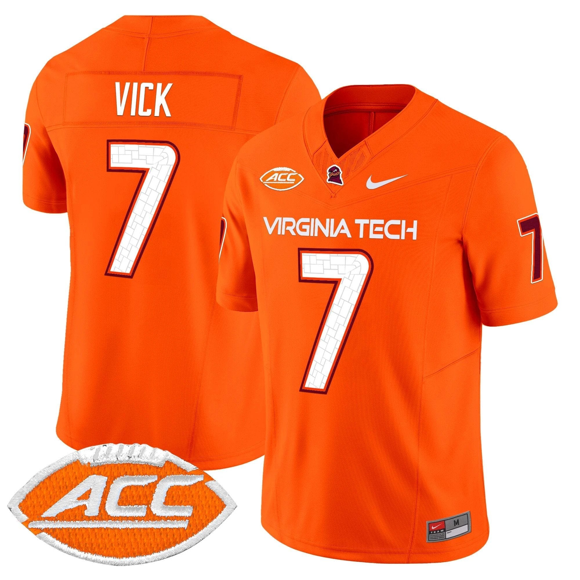 Michael Vick Jersey #7 Virginia Tech Hokies 2025 Stitched Orange by NCAA Football Jersey