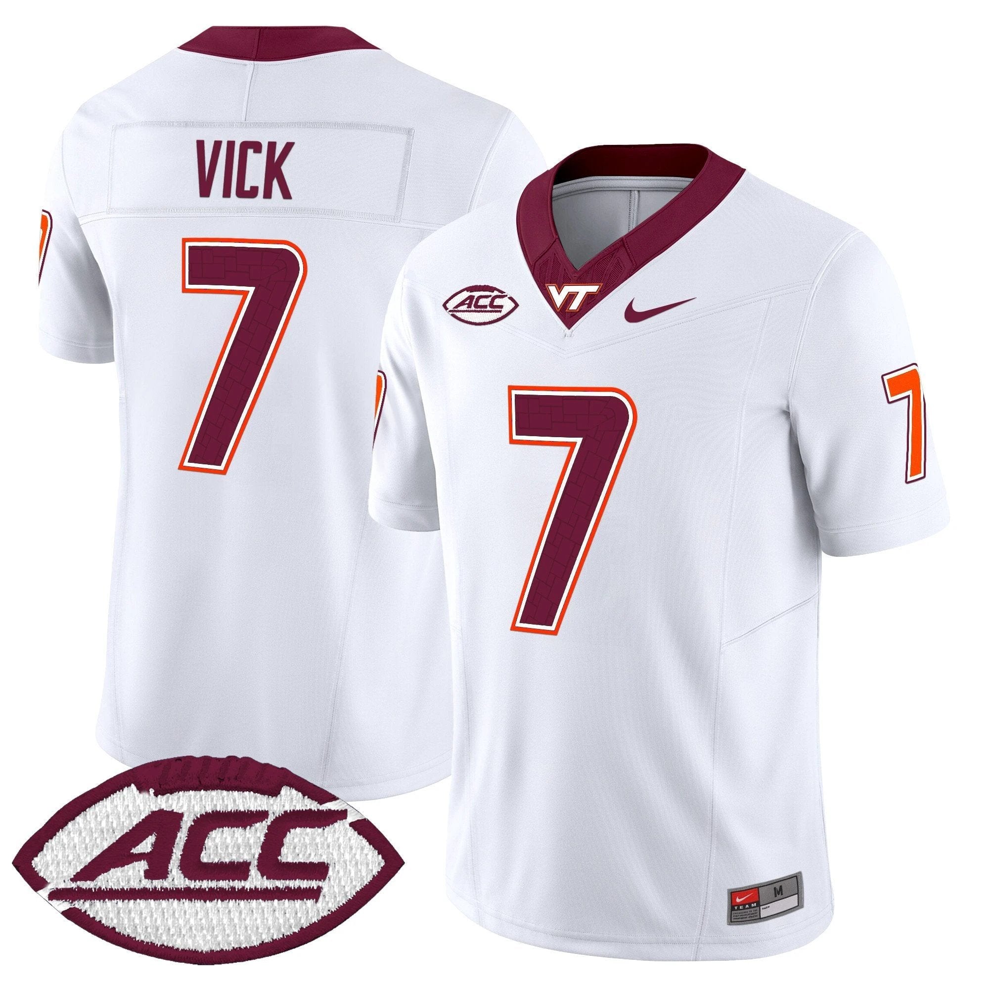 Michael Vick Jersey #7 Virginia Tech Hokies 2025 Stitched White by NCAA Football Jersey