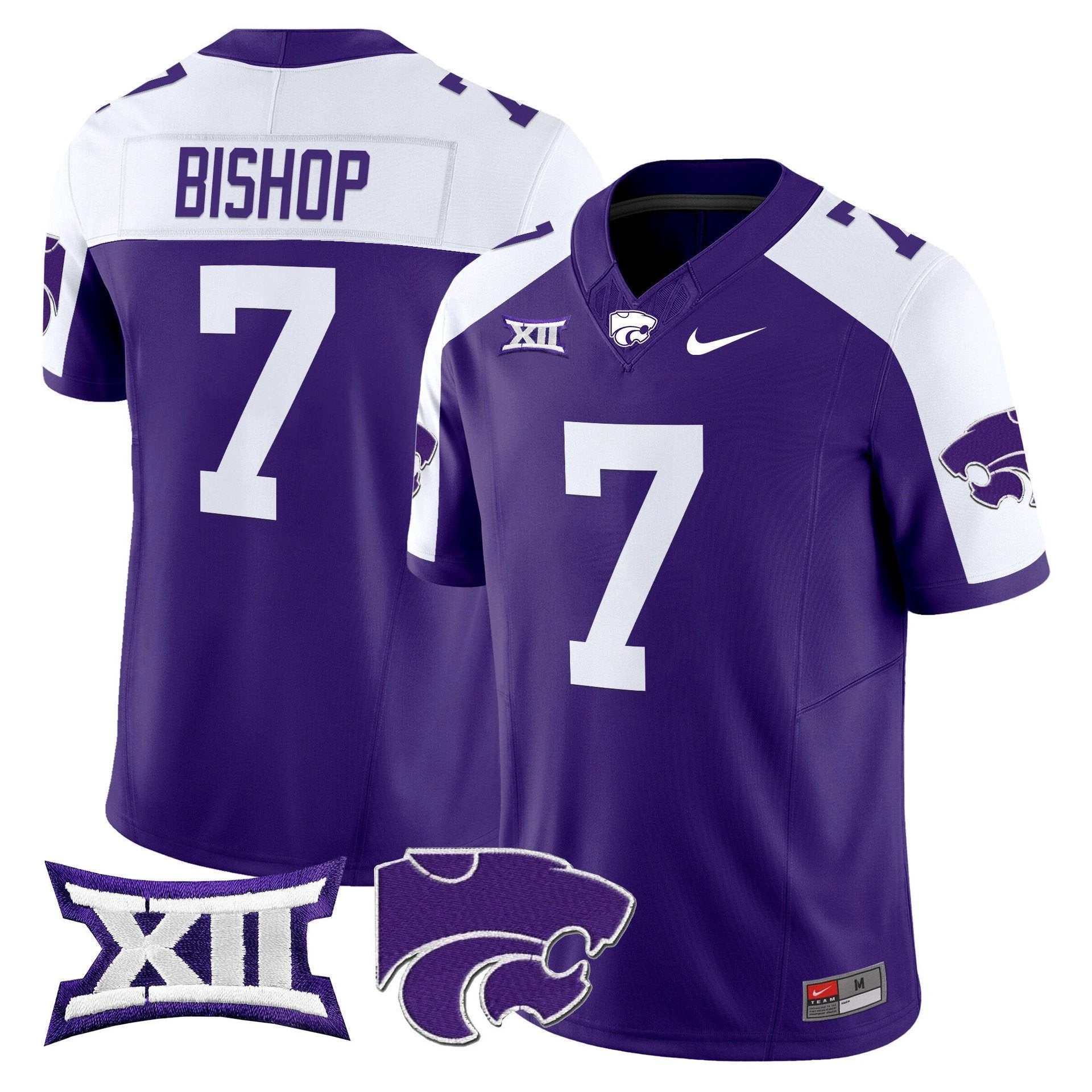 Michael Bishop Jersey #7 Kansas State Wildcats 2025 Limited Stitched by My Store NCAA Football Jerseys