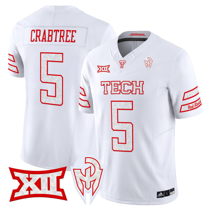 Michael Crabtree Jersey #5 Texas Tech Red Raiders Too Cold Vapor Stitched by My Store NCAA Football Jerseys