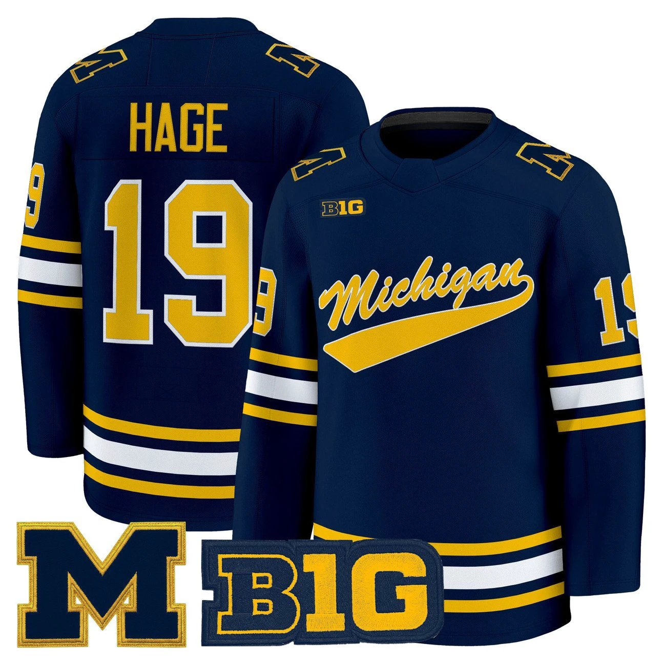Michael Hage Jersey #19 Michigan Wolverines 2025-26 Premium All Stitched by Hockey David