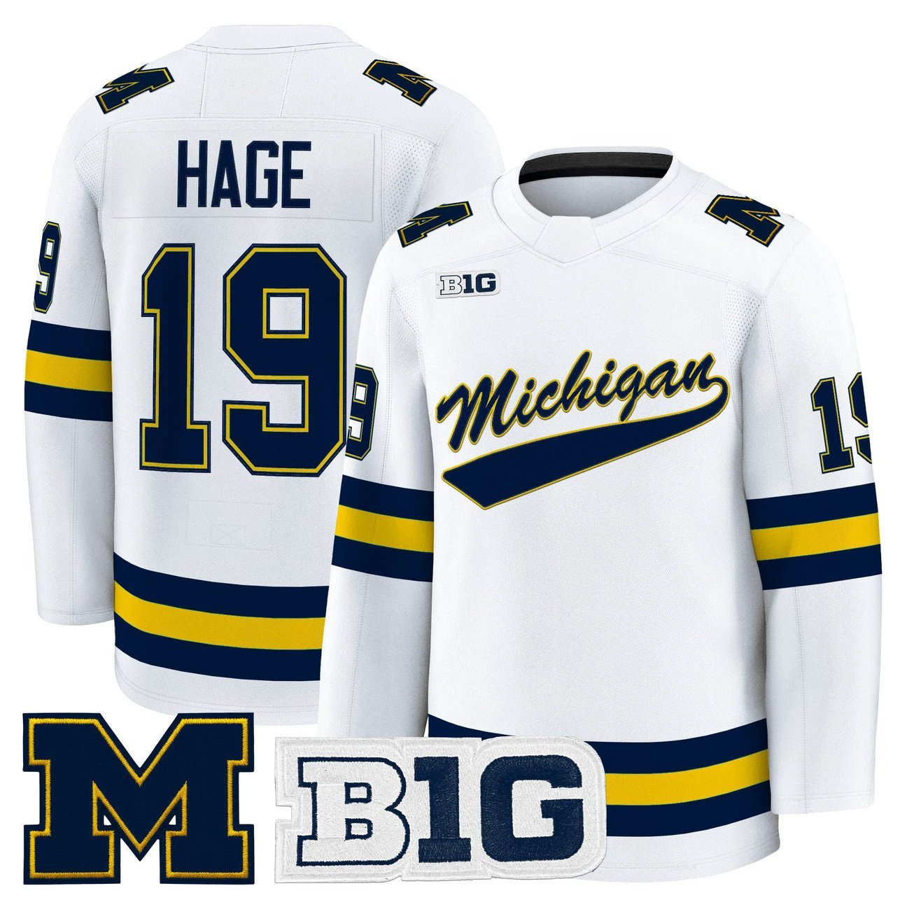 Michael Hage Jersey #19 Michigan Wolverines 2025-26 Premium All Stitched by Hockey David