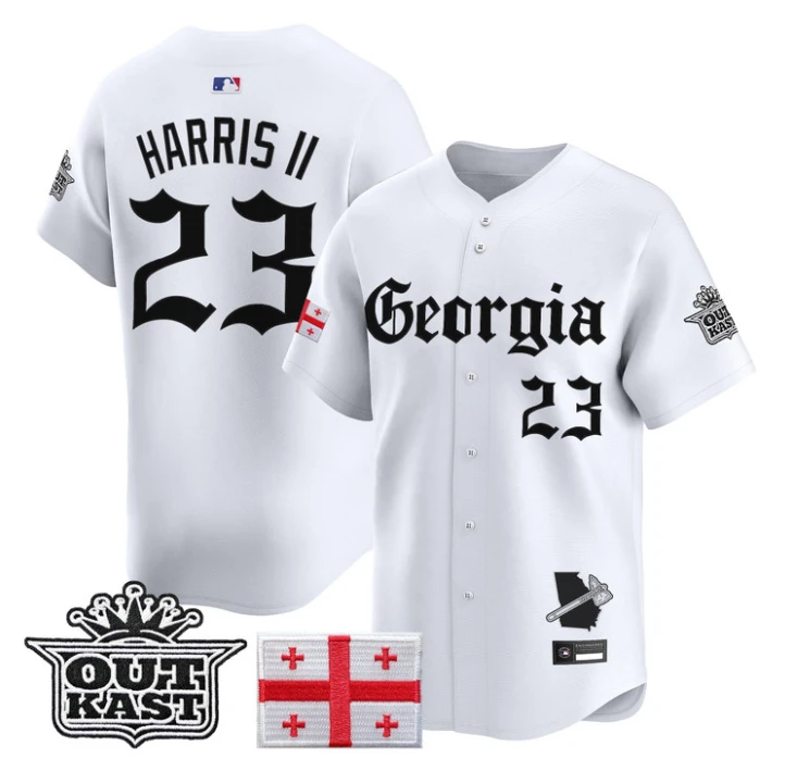 Michael Harris II Jersey #23 Atlanta Braves Georgia Outkast Gothic Stitched by My Store