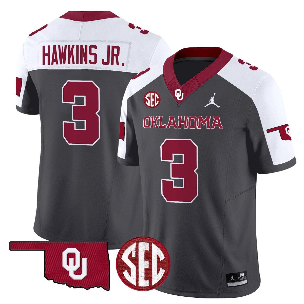 Michael Hawkins Jr Jersey #3 Oklahoma Sooners 2025 Limited Stitched by My Store NCAA Football Jerseys