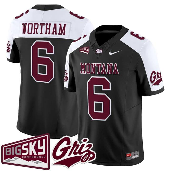 Michael Wortham Jersey #6 Montana Grizzlies 2025 Vapor Stitched by My Store NCAA Football Jerseys