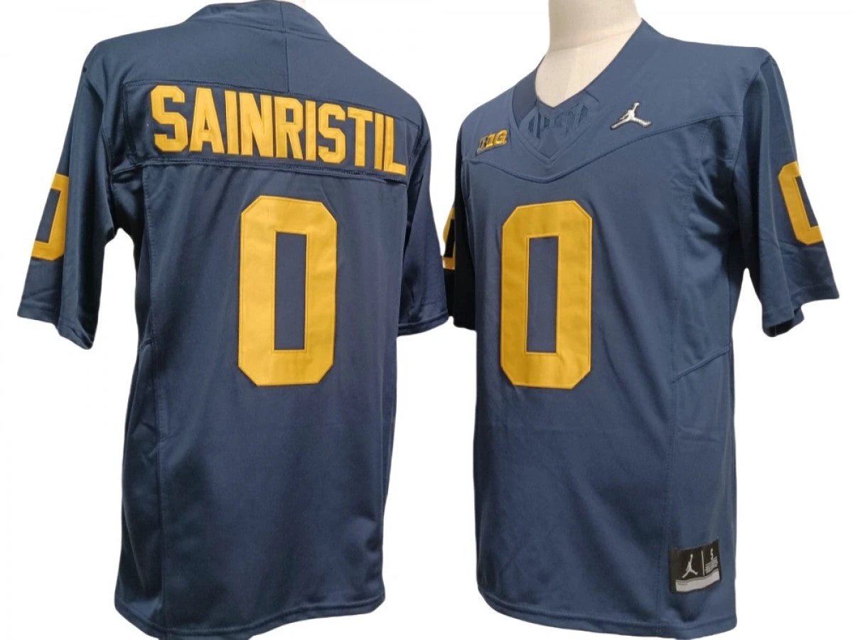 Michigan Wolverines #0 Mike Sainristil Vapor F.U.S.E. Limited Jersey Navy by My Store NCAA Football Jerseys