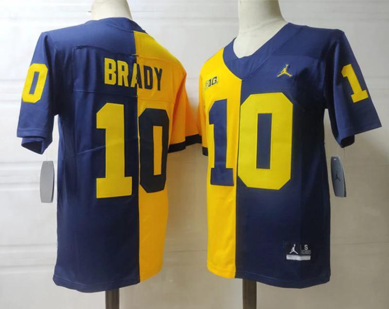 Michigan Wolverines #10 Tom Brady NCAA Football Jersey by My Store