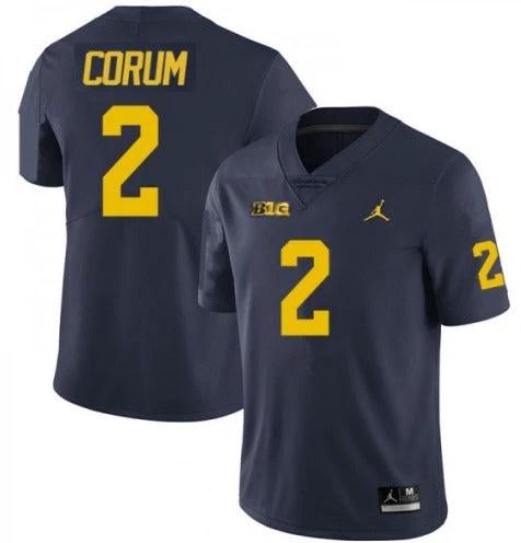 Michigan Wolverines #2 Blake Corum College Football jersey Blue by My Store