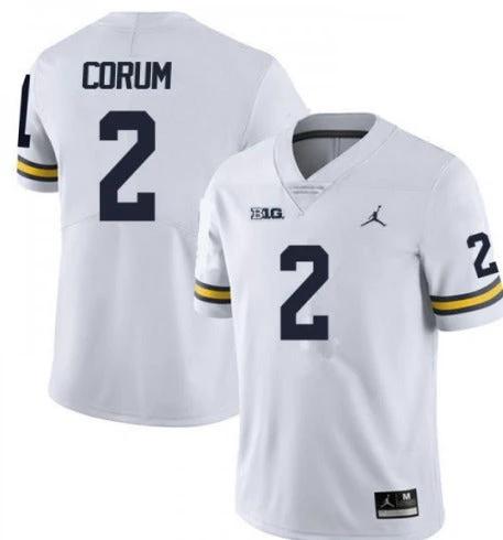 Michigan Wolverines #2 Blake Corum College Football jersey White by My Store