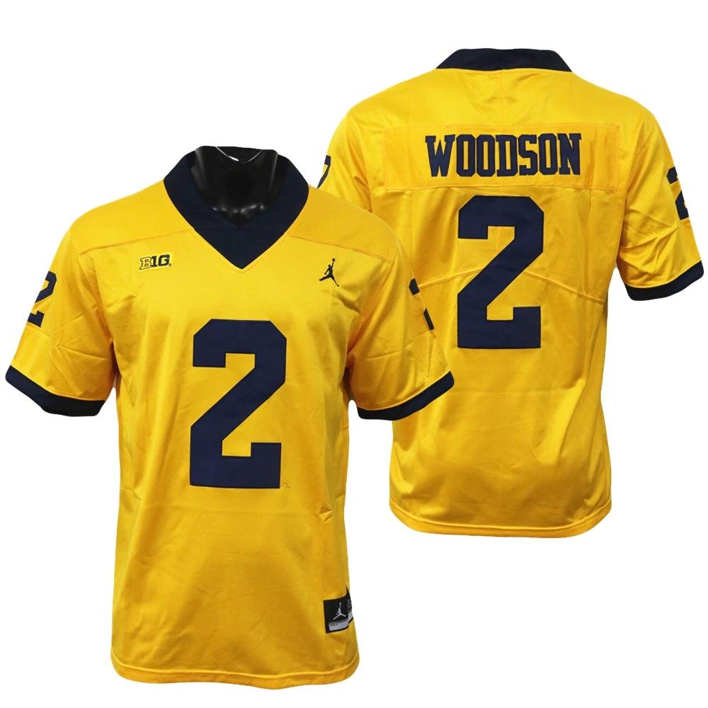 Michigan Wolverines #2 Charles Woodson Jersey College Football Jerseys Yellow by My Store