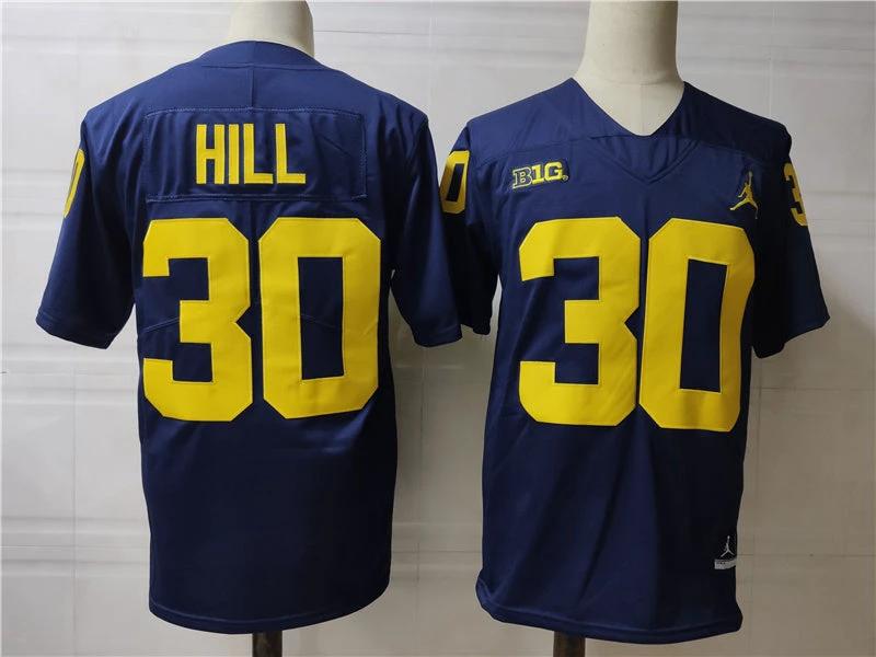 Michigan Wolverines #30 Hill College Football Jersey by My Store