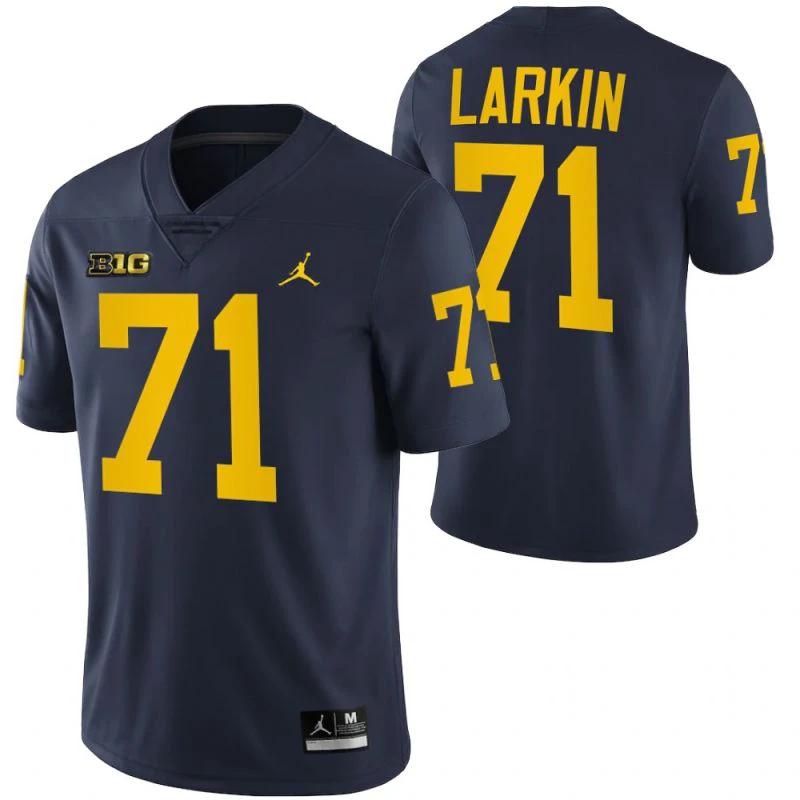 Michigan Wolverines #71 Dylan Larkin NCAA Football Jersey Navy by My Store