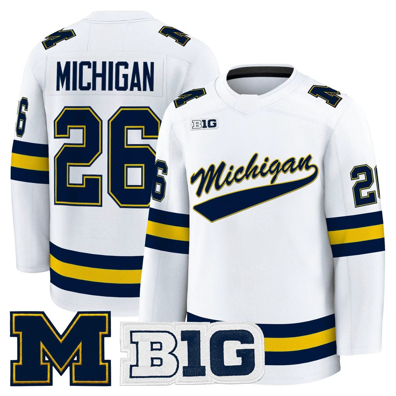 Michigan Jersey #26 Michigan Wolverines 2025-26 Premium All Stitched by Hockey David