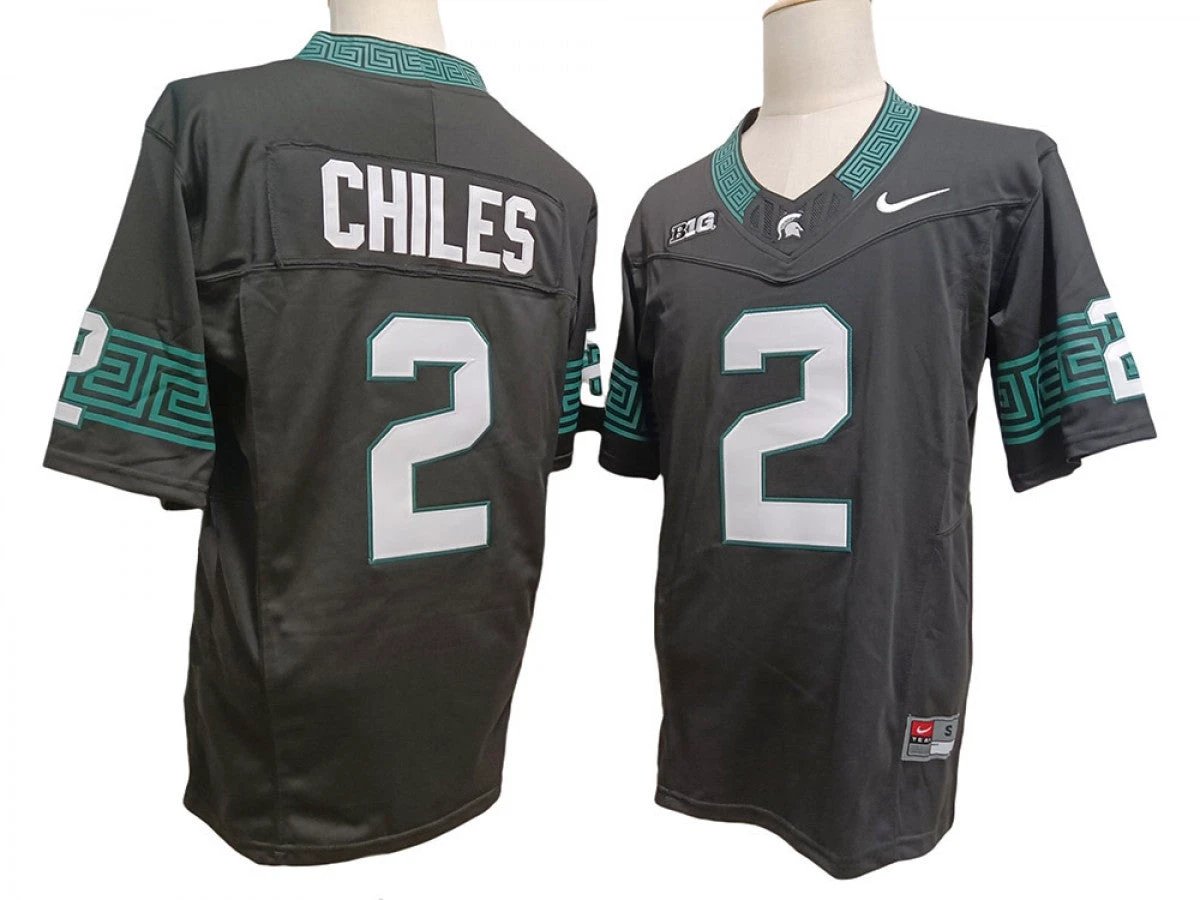 Michigan State Spartans #2 Aidan Chiles Vapor F.U.S.E. Limited Jersey Stitched by My Store NCAA Football Jerseys
