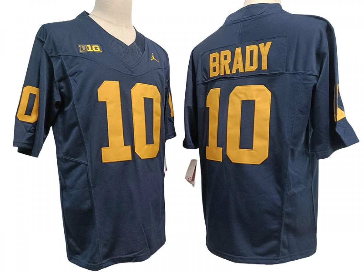Michigan Wolverines #10 Vapor F.U.S.E. Limited - Tom Brady Jersey Stitched by My Store NCAA Football Jerseys